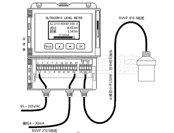 污泥界面儀安裝接線
